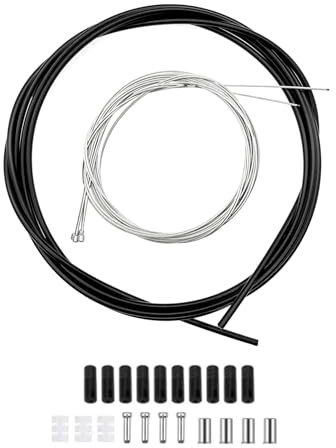 JZK Bicycle Shifter Cable and Transmission Cable kit, Cycle Brake Cable Set, Cycling Road Gear Shift Inner and Outer Cable Set, derailleur Cable Hose kit for Mountain MTB Road Bike Repair