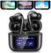 Canareen Bluetooth Kopfhörer mit Touchscreen, 2025 In Ear Kopfhörer Kabellos Bluetooth 5.4,In-Ear Ohrhörer mit ANC+ENC Noise Cancelling, IP7 wasserdichte Kopfhörer, Wireless Earbuds Schwarz
