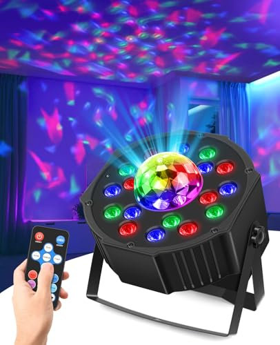 Disco Light, Stage Light,2 in 1 Stage Lamp with Disco,WRGB Disco Stage Lighting, DJ Par Lights for Karaoke Live Streaming,Musical Stage Performance Disco Parties