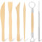 Bomtop 6 Pezzi Strumenti per Modellare Argilla, Strumenti Argilla, Attrezzi Ceramica, Sculpture Tools Set, Kit Ceramica Fai da Te Perfetta per Professionisti o Principiant