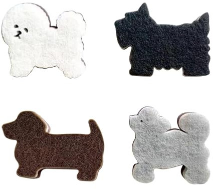 Küchenschwämme Set Mit 4 Stück Niedlichen Hundedesigns Für Effektives Spülen Und Reinigung Außergewöhnlich Für Geschirr Spüle Bad Und Blumenbeet Langlebige Putzschwämme Für Die Küche Und Haushalt