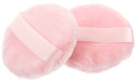 BELLIFFY Facial Makeup Powder Puff 2 Pieces Soft Powder for Women Skirt Design Easy to Clean for Elf