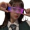 LED Visor Glasses Light Up, Futuristic Neon Sunglasses Cyberpunk Glasses for Rave Parties and Cosplay