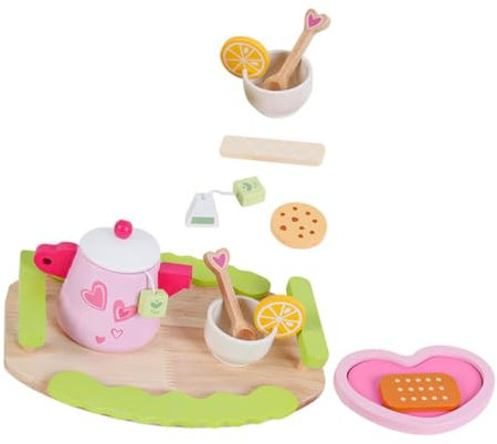 FOYTOKI Boys and Girls Kitchen Toy Set Wooden Cooking Playhouse Interactive Educational Toys for Boy Girl's Role Play at Home