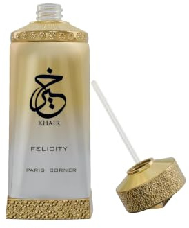 Paris Corner | Khair Felicity 25ml Concentrated Perfume Oil | Intense, Concentration of Rose, Jasmine and Vanilla Perfume Oil | Luxurious Scent | Alcohol and Paraben Free