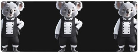 MJHKXLJ Tapis de souris imprimé koala Senior Chef Extra Large Tapis de souris pour ordinateur de bureau Clavier de jeu Version épaisse 30,5 x 80 cm
