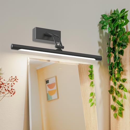 Braytron LED Spiegelleuchte Bad 40cm 8W – 3CCT Spiegel Lampe & Bilderleuchte – 700 Lumen Wandbeleuchtung für Bad, Gemälde & Bilder – Moderne Wandleuchte IP20 – Warmweiß/Neutralweiß/Kaltweiß – Chrom