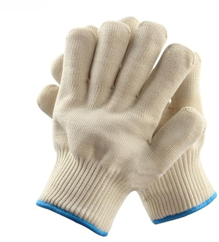 1 Pair Heat Resistant Oven Gloves, Fingered Kitchen Cooking Gloves | Heat Proof Gloves with Finger Protection and Secure Grip Design for Handling Hot Cookware, Ideal for Baking and BBQ