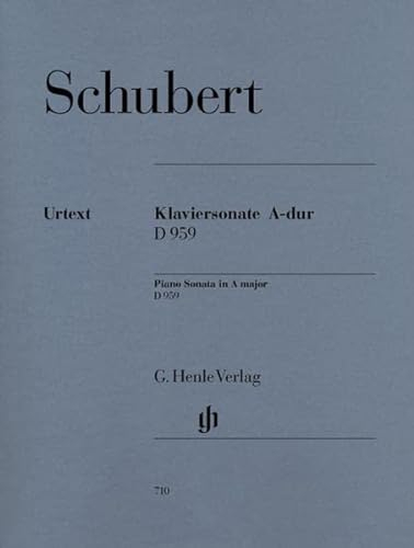 Sonate A-dur D 959. Klavier: Instrumentation: Piano solo (G. Henle Urtext-Ausgabe)