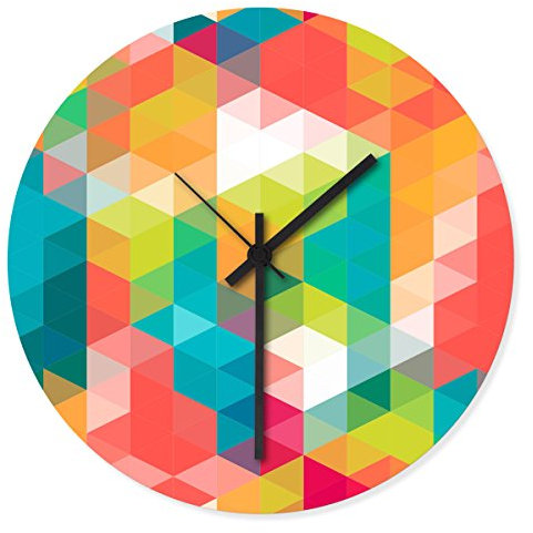 Wandkings Wanduhr mit farbenfrohen Motiven - Wähle ein Motiv - Buntes Muster