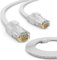 HB-DIGITAL 3m Netzwerkkabel LAN Flach Patchkabel mit RJ45 Stecker Kupfer PROFI Slim flexibel für Gigabit Ethernet kompatibel mit PC, Router, Switch, Modem, TV, Spiel Konsole Weiß
