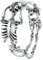 U7 Skeleton Bracelet Stainless Steel Bangle Mens Gothic Skull Bracelets For Men