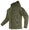 TACVASEN Herren Übergangsjacke Softshell Jacke Outdoor Winddicht Arbeitsjacke Winter Funktions-Fahrradjacke (XL, Armeegrün)