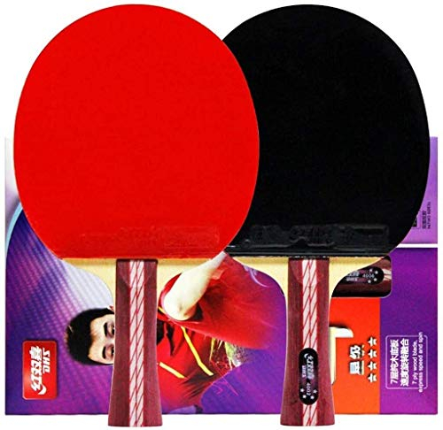 GEREP Doppelschuss,Tischtennisschläger,Professionell,Tischtennisschlägerset hohe Elastizität/B