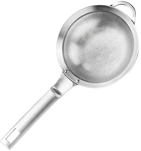 Cabilock Passoire Fine de Cuisine avec Poignée Passoire à Mailles Fines en Acier Inoxydable Filtre à Oeufs de Jus Tamis à Farine Ensembles de Passoire Filtre Métallique Maille pour Farine