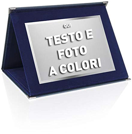 Generico Targa di riconoscimento Personalizzabile. Ideale per Ogni Occasione. Laurea, Pensione, Compleanni, Festa della Mamma e Molto Altro (Blu)