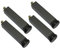 Lot de 4 Pieds de Lit Reglable Tube Carré Acier Pied Sommier Pattes de Meuble Jambe à un Trou Pieds de Support De Lit Accessoires pour Cadre De Lit avec Vis,Gris(23cm)