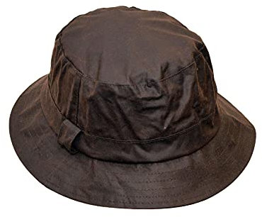 WALKER AND HAWKES - Hanford - Unisex Fischerhut gewachst - Braun - 3XL (62cm)