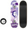 Skateboard Ragazza Viola Skateboard Bambino 7 Strati in Legno d'Acero Skate con Cuscinetti a Sfera ABEC-7 Longboard Double Kick Concavo Adulto Skateboard Professionale Ragazza