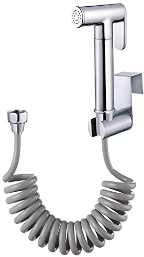 Ducha Bidet Acero Inoxidable Grifo Bidet Portatil para WC Kit Ducha de Lavabo Bidet con Soporte Ducha, Manguera de ducha telescópica flexible de 59 en ABS