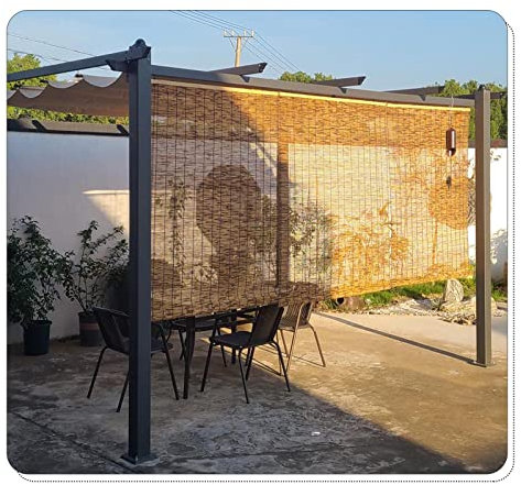 Store Enrouleur-Rideaux en Bambou Filtrant La Lumière Intérieure-Rideaux Décoratifs/imperméables/Respirants en Roseau-Stores Romains en Bambou-Stores Naturel Largeur 50-150cm,60x60cm/23.5 * 24in