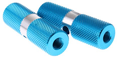 Easnea Repose-pieds en alliage pour BMX Stunt Scooter 10 mm Bleu