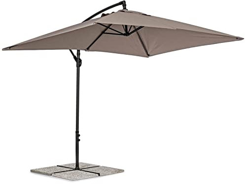 Decorspace - Sombrilla lateral de acero para jardín y balcón (3 m de diámetro)