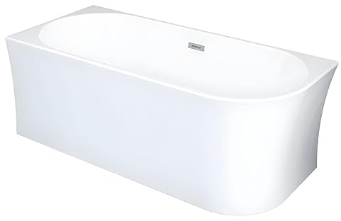 Vente-unique - Baignoire d'angle - 201 L - 150 x 75 x 59 cm - Blanche - Acrylique - Angle gauche - PONTICOLA