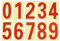 PATIKIL 3.27 Inch Reflective Mailbox Numbers Sticker, 5 Set 0-9 Vinyl Waterproof Self-Adhesive Address Number for Mailbox, Window, Door, Red