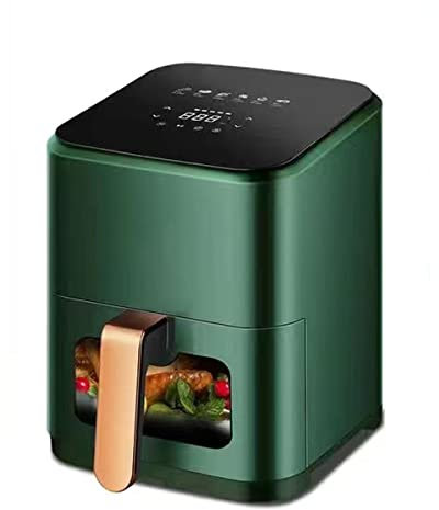 WOFDALY Friteuse sans Huile À Air Chaude,Air Fryer avec LED Écran Tactile Minuterie Température Réglable, Friteuse Air Chaud avec Programmes De Cuisson Différents,Panier Antiadhésif,Vert