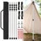 Daromigo Juego de 4 barras telescópicas de aluminio ajustables telescópicas de 90 a 230 cm, barras telescópicas para tienda de campaña, con bolsa de almacenamiento para toldo, caravana, camping, lona