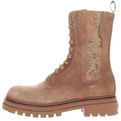 ALVIERO MARTINI Anfibio Donna Stivale Camel 1770 0009 Beige Suola CARRARMATO, Altezza Tacco 4 CM (Beige, 36)