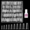 Gel Nägel Tips Set, Venares 500 Stück Halbe Tips für Gelnägel Durchsichtig 10 Größen Nagel Tips Set mit Kleber, Halbe Nageltips Nagelspitzen Tips Set mit Kleber und Box