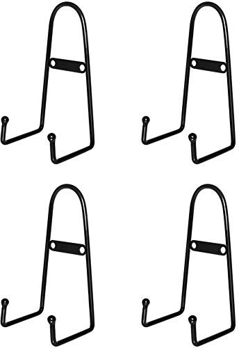 Pojedehy 4 Pack Wall Mount Plate Display Stands, Medium Wall Easel Holder Plate Hanger Vertical Plate Stand Holders Wine Rack