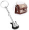 Fc'Noqgn Porte-clés Guitare Rock Guitare électrique Musique Basse, Porte-clés Instrument de Musique, Pendentif Clé, Décoration Cadeau Pendentif Guitare électrique Musique, Noir, Argent