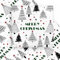 WRAPAHOLIC Foglio di carta da regalo natalizia, 6 fogli di carta da regalo con albero di Natale e scritta Merry Christmas, piegato piatto per vacanze, feste, 50 x 70 cm per foglio