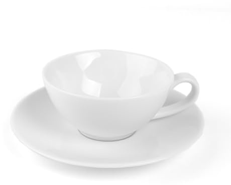 Holst Porzellan TT 101 Set 2 Porzellan 2-TLG. Set Teetasse mit Untertassse 0,21 l Westminster, Weiß | 2-TLG. Set, 0,21 l