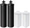 Lot de 4 filtres à eau de rechange pour Berkey BB9-2 noir et filtres au fluorure PF-2, compatibles avec le système de filtre à eau Berkey Gravity