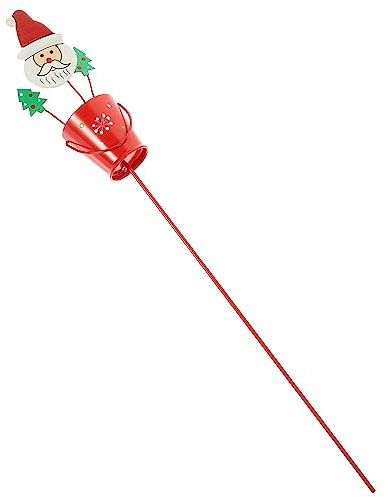 SEWOART Blumentopf-gartenpfähle Weihnachten Pfahl Für Den Blumengarten Pflanzentopf-pfahl-Schild Weihnachtsrasenpfähle Weihnachts-eimerstecker Weihnachtsgartenpfahl Gartendekoration Eisen