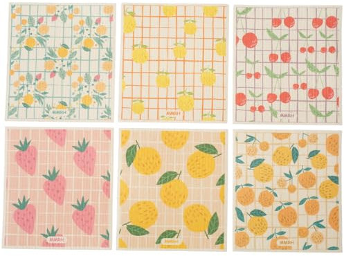 RHAIQBVC Swedish Sponge Dishcloths Reusable Swedish Cleaning Wipes Swedish Dishcloths with Cute Pictures Absorbent Swedish Cleaning Cloths for Stove(Style II)