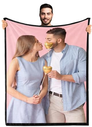 Dr Custom Decke, Individuell gestaltete Foto Decke mit persönlichem Foto und Namen - Super weich, personalisierbar, Freunde und Familie zu Geburtstag und Weihnachten