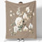 Fleecedecke 220 x 240 cm Aquarellmalerei Rosen Orchideen 3D Kuscheldecke Flauschig Decke Fleecedecke Weich und Warme, Wohndecke Flanell als Sofadecke Couchdecke Tagesdecke