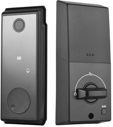 Splenssy Smart Lock Pantalla táctil Cerradura de puerta sin llave WiFi TY APP huella digital contraseña 5 métodos de desbloqueo cerradura de puerta de aleación de aluminio para puertas de oficina de