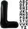 Schwarz Alphabet Ballon Große Mylar Folie Helium Brief Luftballons 40 Zoll Schwarz Luftballons Alphabet Buchstaben für Geburtstag Brautdusche Jubiläumsdekorationen(Letter L)