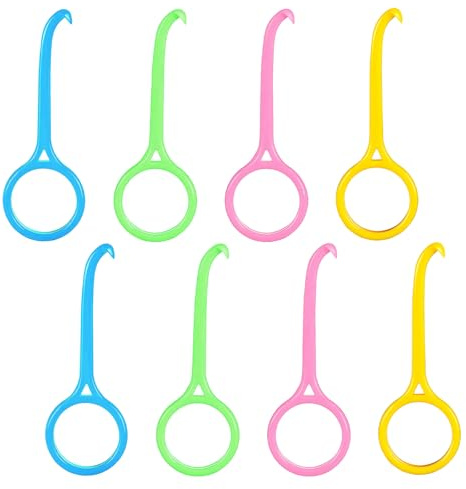 8 Pcs Aligner Removal Tool Retainer Remover Tool Kits Invisible Chew and Remover Tool Invisible Aligner Braces Remover Hook for Tooth Cleaning Oral Care (Yellow, Pink, Green, Blue)