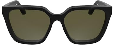 Calvin Klein Women's Sunglasses CK25500S - Black with Solid Brown Lens