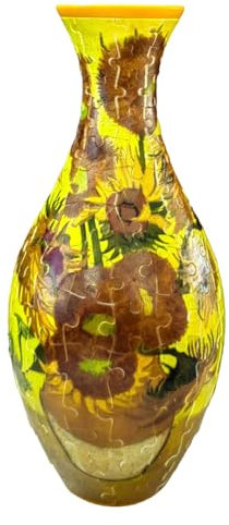 Puzzle Puzzle - Puzzle-Blumentopf, einzigartige 3D-Blumenvase, dekorative Puzzlevase, 3DD-Puzzle-Blumentopf, abnehmbare Puzzle-Puzzle-Blumentopf, hergestellt aus 160 gebogenen Kunststoff-Puzzleteilen,