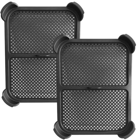 for Ninja Foodi Dual Zone AF300UK Air Fryer, 2Pcs Reusable Silicone Airfryer Double Drawer Splatter Guard - Non-Stick 7.6L Basket Accessories, Heat-Resist Splash Screen (2 Pcs, AF300)