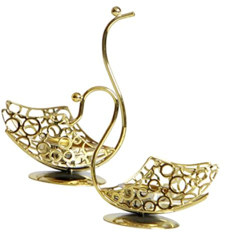 Amosfun 1 Paar Ente Statue Indoor Goldene Bank Wunderlicher Eisen