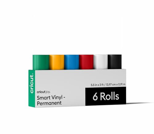 Cricut Smart Vinyl - Permanent, Sampler, 5.5 in x 3 ft Bulk (6)